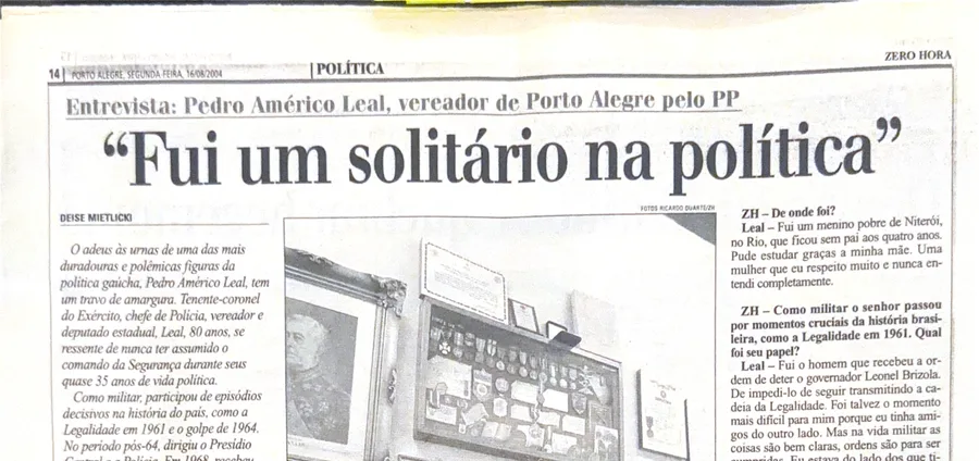 Fui um solitário na política