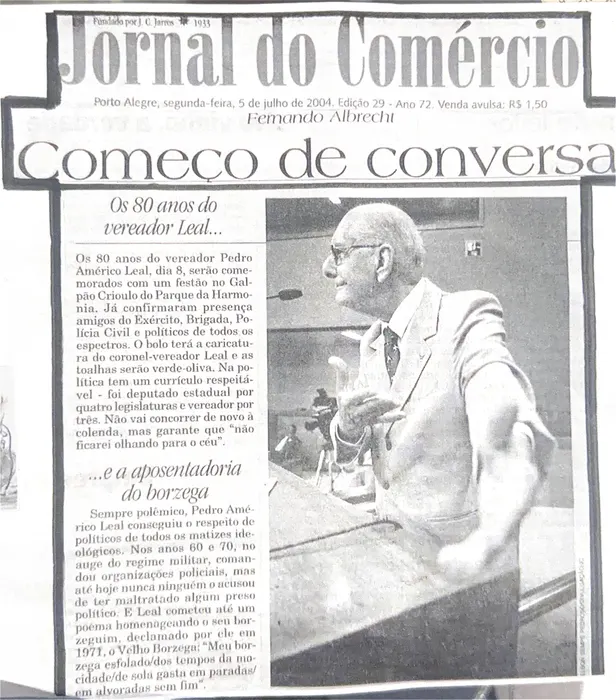 Começo de conversa: os 80 anos do vereador Leal