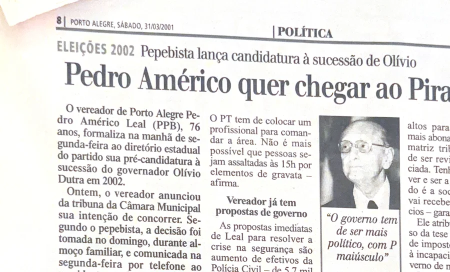 Pedro Américo quer chegar ao Piratini