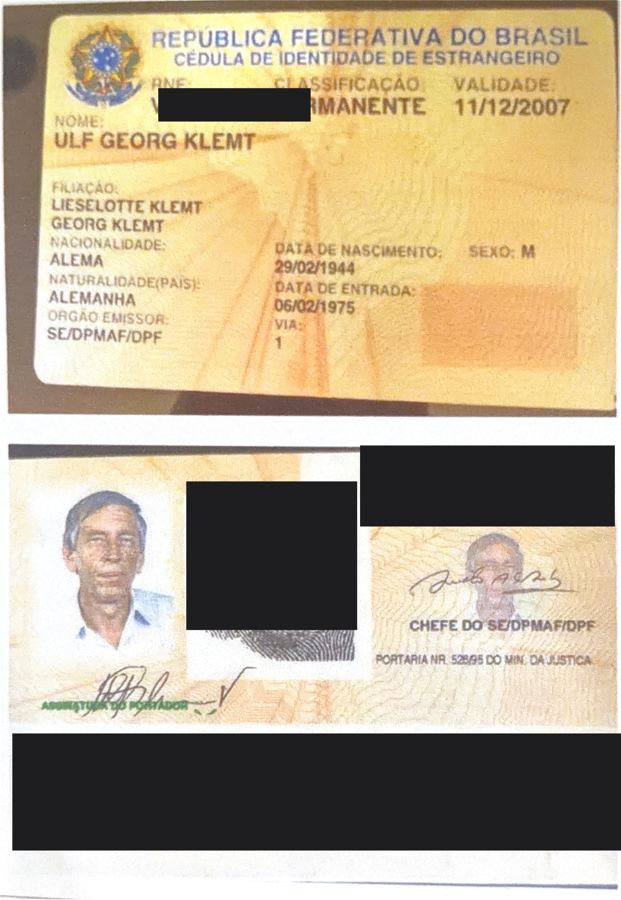 Documento original: Vinda para o Brasil