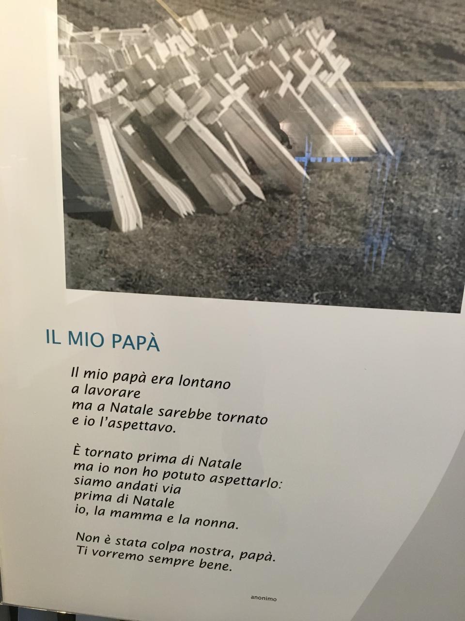 “Il mio papà” — voz anônima das crianças de Longarone.