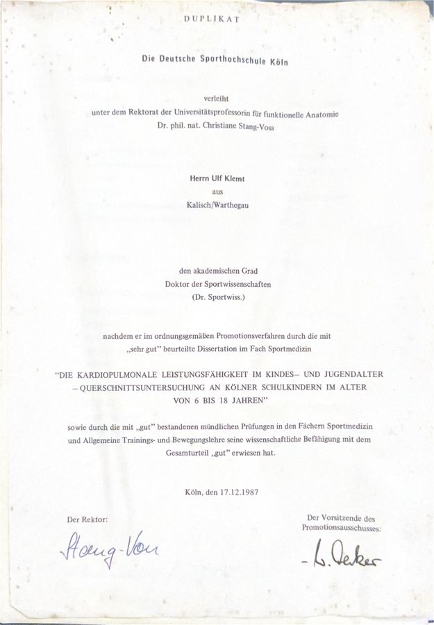 Documento original: Doutorado em Ciências do Esporte
