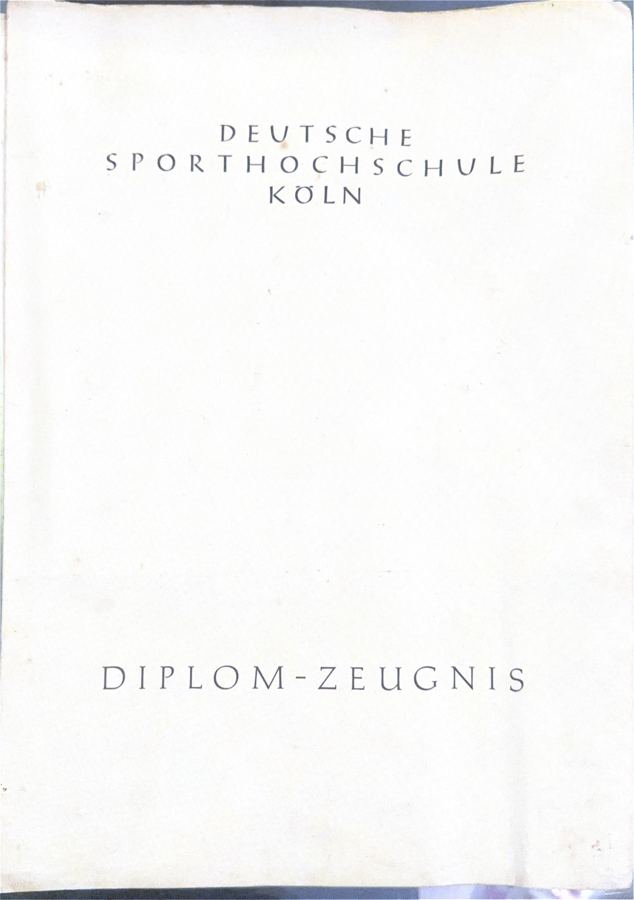 Documento original: Formação na Deutsche Sporthochschule Köln
